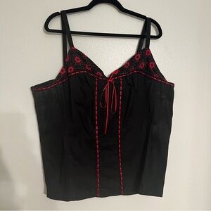 Tripp NYC Black and Red Corset Top 4X